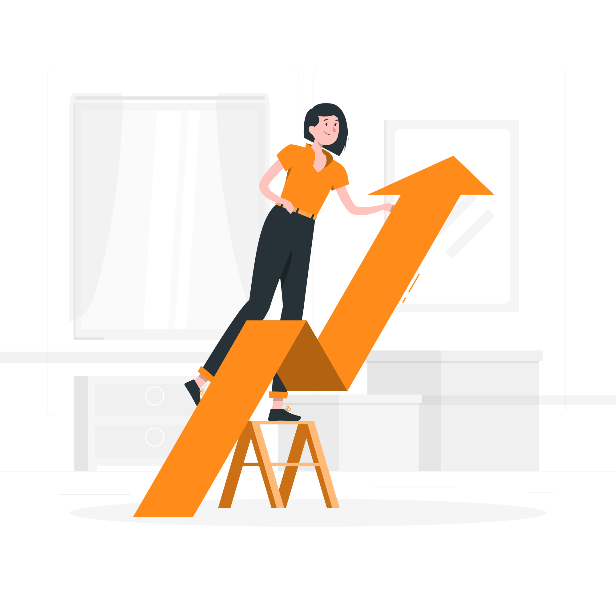 Illustration d'une femme voulant évoluer